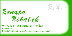 renata mihalik business card