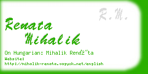 renata mihalik business card